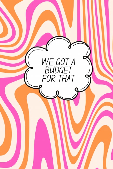 2026 Budget Planner- Psychedelic Pink/Orange/Tan