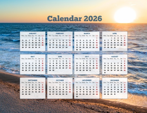 Calendar 2026 Landscape