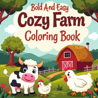 BOLD & EASY COZY FARM COLORING BOOK