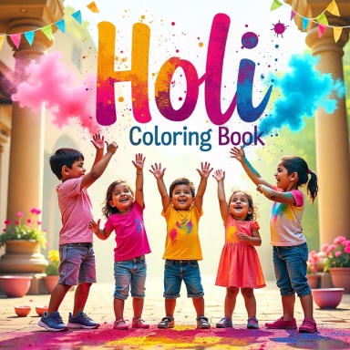 Holi Coloring Book