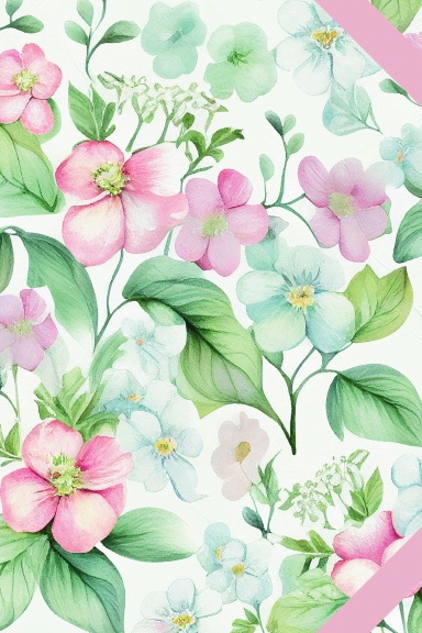 Pink and Green Floral Journal