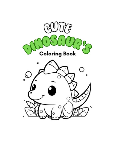 cute dinosaurs coloring book