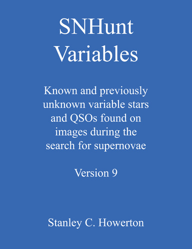 SNHunt Variables Version 9
