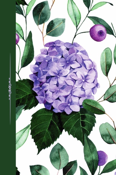 Purple Floral Journal Notebook Hydrangea