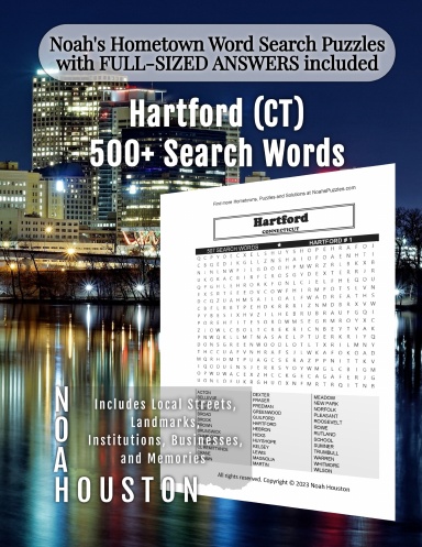 Noah’s Hometown Word Search Puzzles with FULL-SIZED ANSWERS included Hartford (CT)