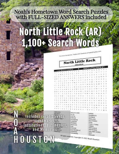 Noah’s Hometown Word Search Puzzles with FULL-SIZED ANSWERS included North Little Rock (AR)
