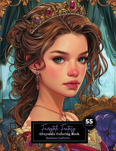 Fairytale Fantasy Greyscale Coloring Book