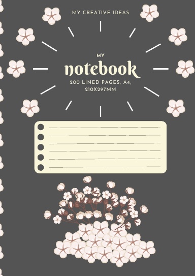 Notebook 200 Lined Pages, A4, 210x297mm