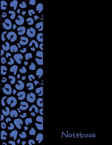 Notebook: Leopard Print Composition Notebook Blue