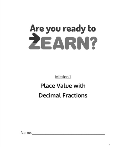 Place Value With Decimal Fractions