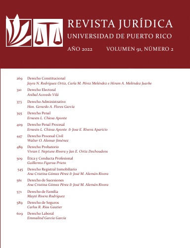 Volumen 91, Número 2: Análisis de Término 2020-2021 del Tribunal Supremo de Puerto Rico