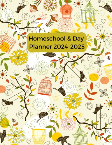 Homeschool and Day Planner Yellow Birds