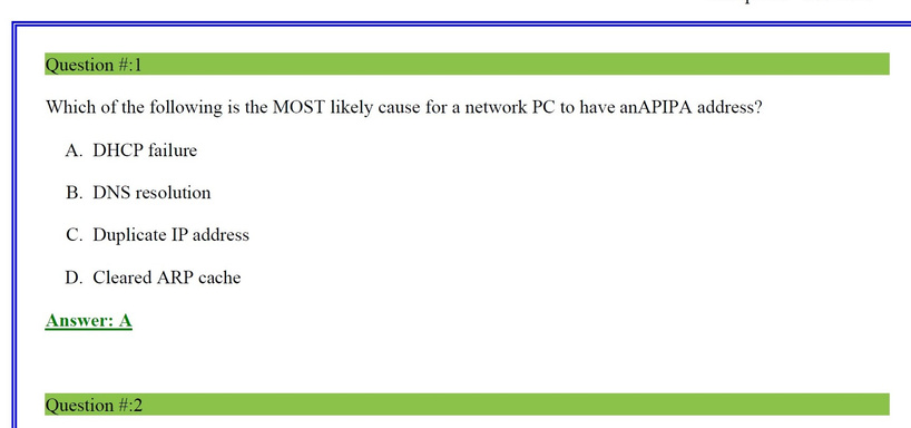 CompTIA A+ test question 220-1001