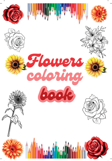 Flowers coloring book