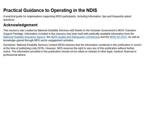 NDIS accessible