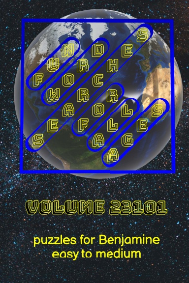 Fun Word Searches for All Ages Volume 23101: Puzzles for Benjamine — Easy to Medium