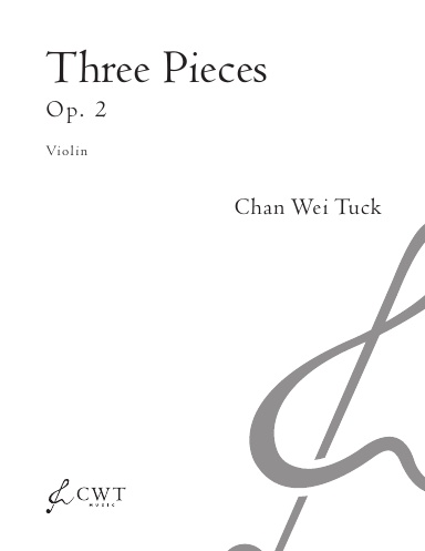 Three Pieces for Violin and Piano, Op. 2 (Violin Parts Only)