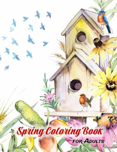 Spring Coloring Book for Adults