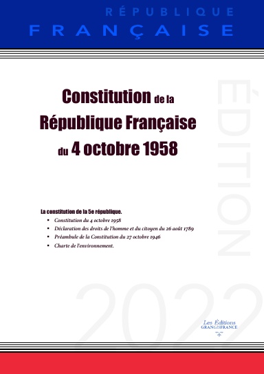 Constitution de la république française du 4 octobre 1958