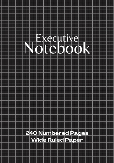 Coil Bound Wide Ruled Executive Notebook with Numbered Pages