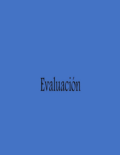 Evaluación