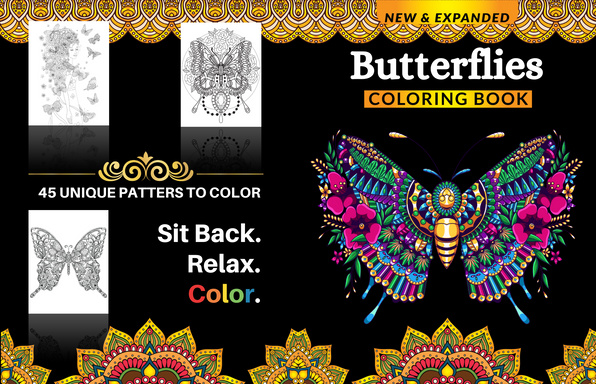 Butterflies Coloring Book: