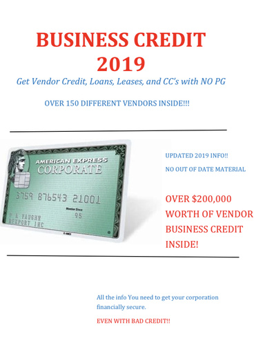 2019 Business Credit with no Personal Guarantee