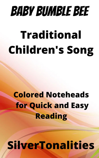 Baby Bumble Bee Beginner Piano Sheet Music with Colored Notation