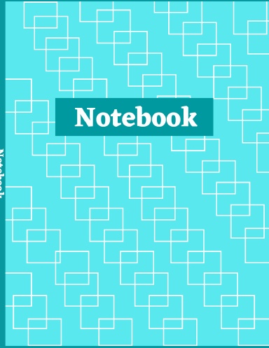 Notebook: Square-Connect Print Design Composition Notebook – College Ruled 100 Pages – Large Size 8.5 x 11