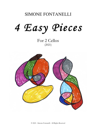Simone Fontanelli - 4 EASY PIECES - For 2 Cellos - Music score