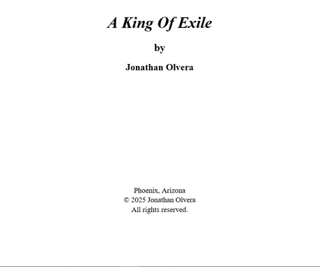 A King of Exile by Jonathan Olvera