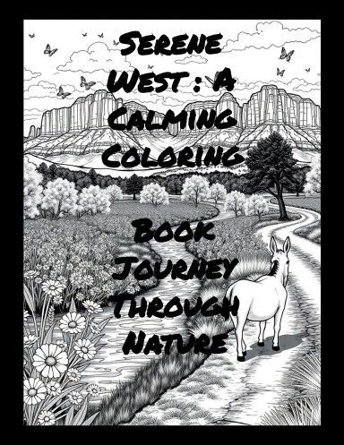 Serene West: A Calming Coloring Journey Through Nature