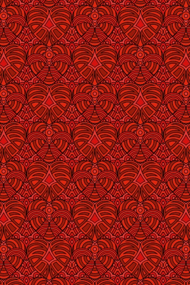 Advanced Series Notebook - A5 (6x9) Medium Size Notebook Red Love Hearts