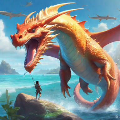 Fintastic Firebreathing Fun - A Beach Day with a Dragon and Dolphin!