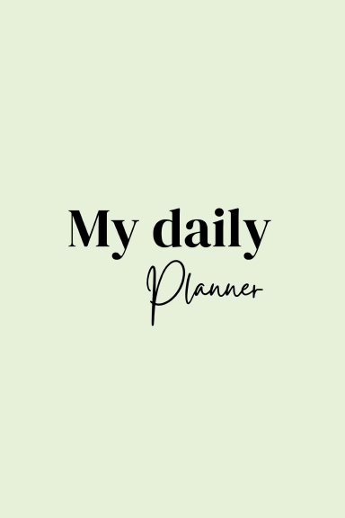 My Daily Planner (Green Version)