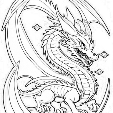 Fantasy Dragon Coloring Book