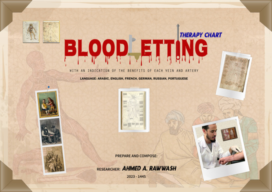 BLOODLETTING THERAPY CHART  | مخطط العلاج بالفصد مع بيان فوائد كل وريد وشريان
