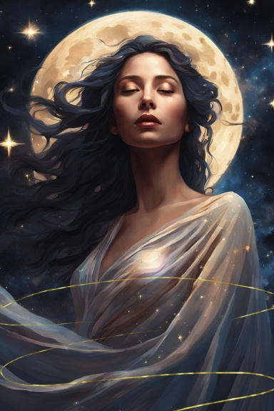 Golden Celestial Woman Journal