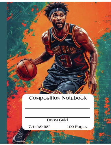 Composition Notebook, Room Grid, 7.44" x 9.68", 100 Pages