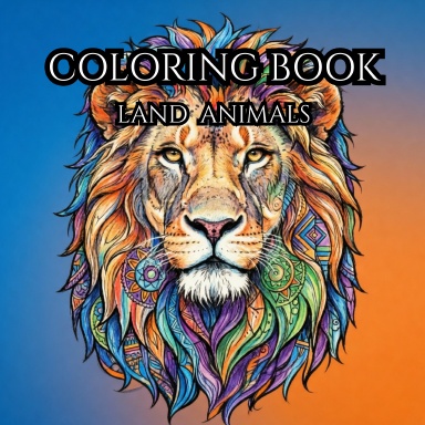 Coloring book : Land Animals