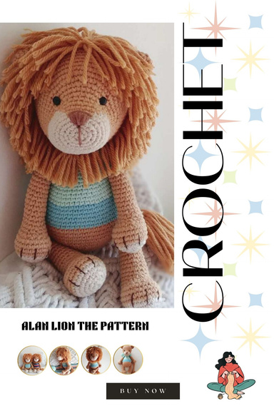 Alan the Lion Crochet Pattern – Adorable Amigurumi Plush Tutorial