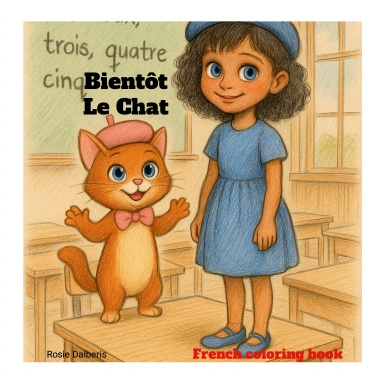 Bientôt Le Chat - French coloring book