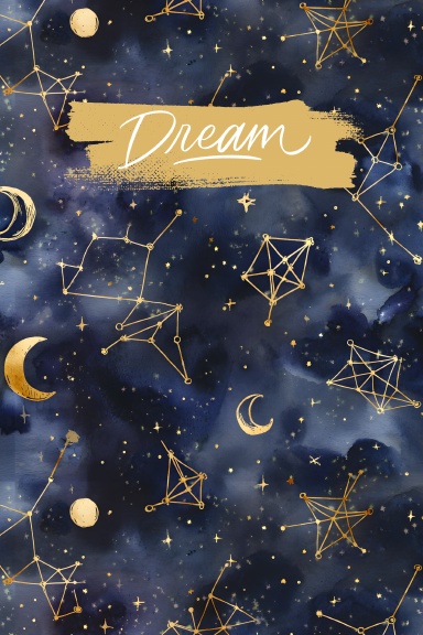 Golden Constellations Dream Journal | Paperback Celestial Notebook for Dreams