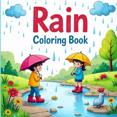 Rain Coloring Book