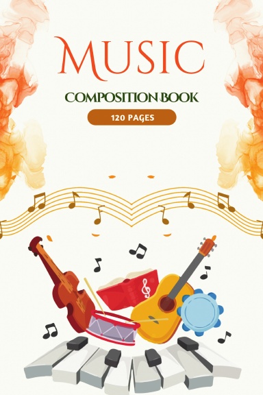 Music Composition Book - Instruments Theme