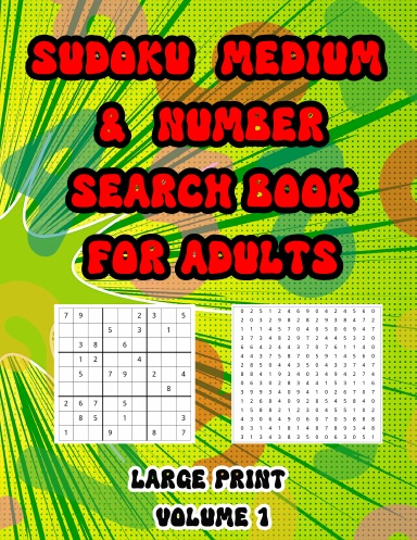 Sudoku Medium & Number Search Book for Adults
