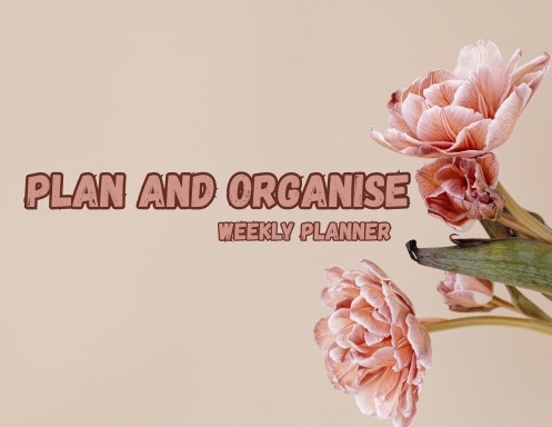 Plan and organise your weekly hobbies