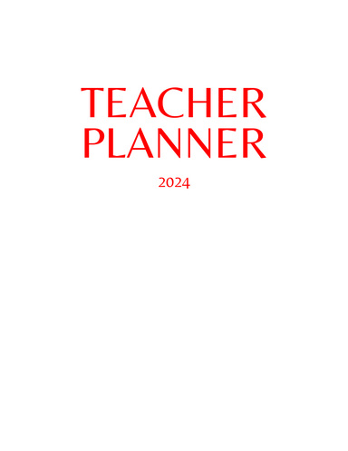 Teacher Planner 2024 - Lesson Planner 2024, Lesson Plan Book, Weekly & Monthly Homeschool Planner with Quotes, Academic Planner (Classic White version)