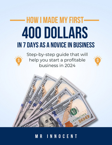 How i made my first 400 dollars in 7 days as a Novice in business