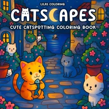 Catscapes Cute Catspotting Coloring Book